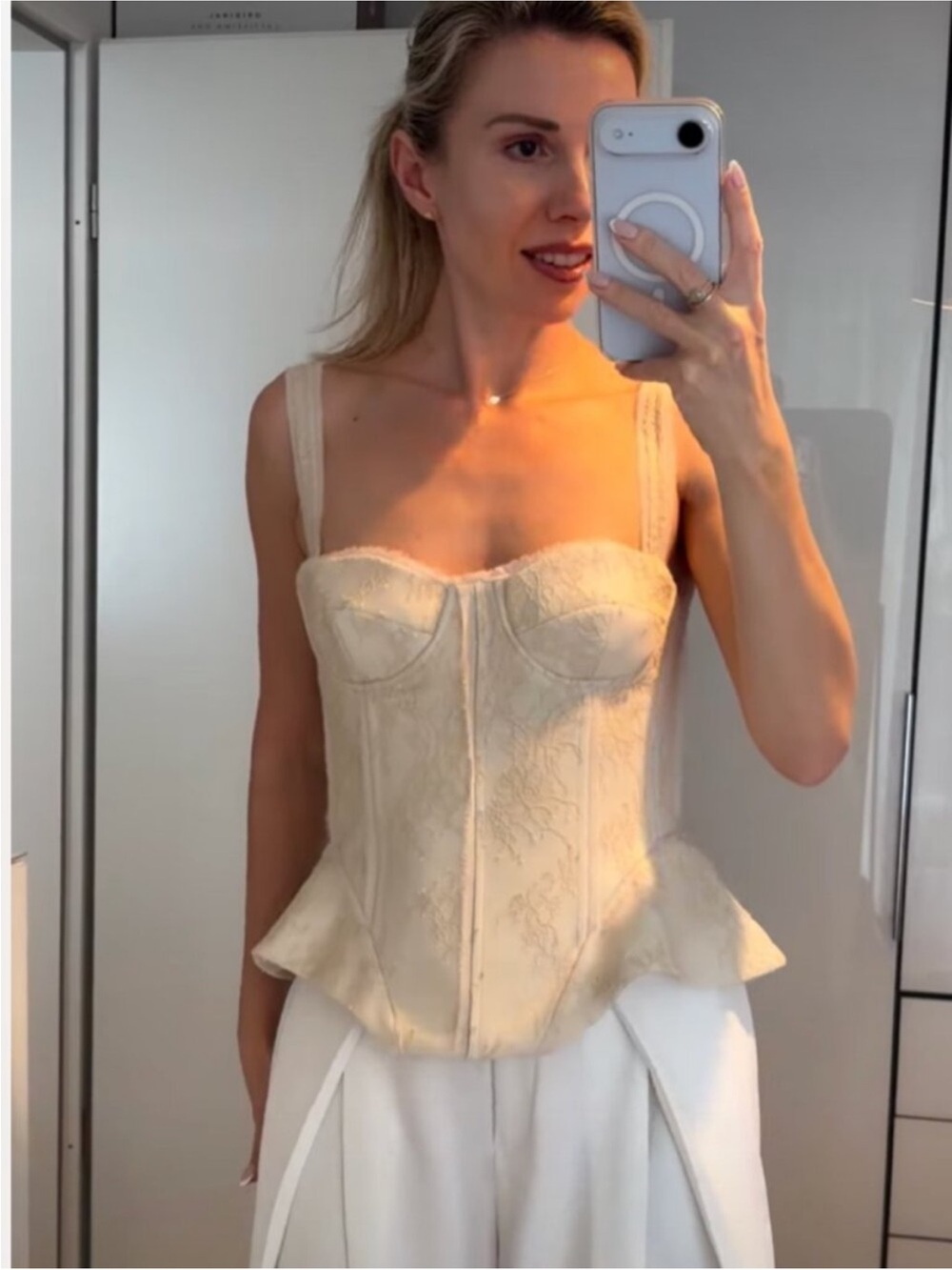 Zara ZW COLLECTION LACE CORSET TOP